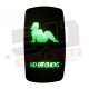 On/Off Rocker Switch Green No Fat Chicks 