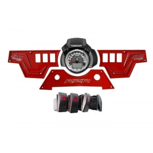 XP1000 3 Piece Dash Panel Red with Switches 